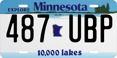 MN license plate 487UBP