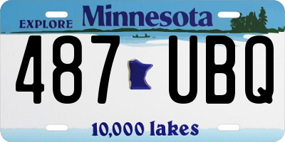 MN license plate 487UBQ