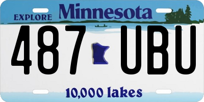 MN license plate 487UBU