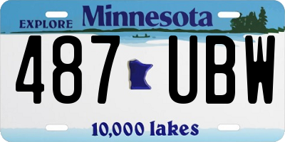 MN license plate 487UBW