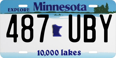 MN license plate 487UBY