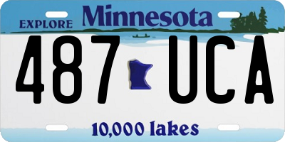 MN license plate 487UCA
