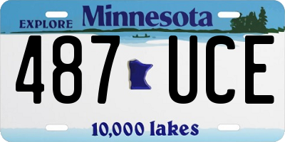 MN license plate 487UCE