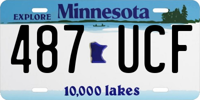 MN license plate 487UCF