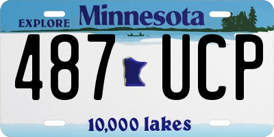 MN license plate 487UCP