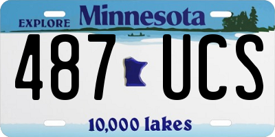 MN license plate 487UCS