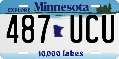 MN license plate 487UCU