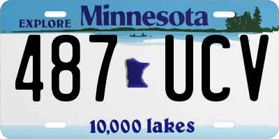 MN license plate 487UCV