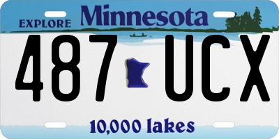 MN license plate 487UCX