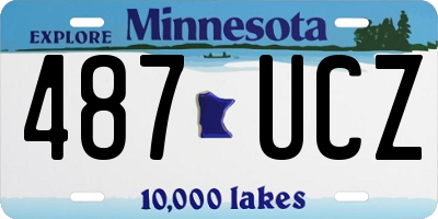 MN license plate 487UCZ