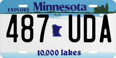 MN license plate 487UDA