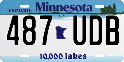 MN license plate 487UDB