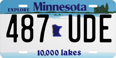 MN license plate 487UDE