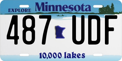 MN license plate 487UDF