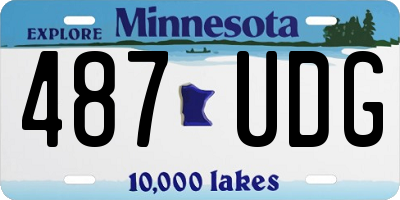 MN license plate 487UDG
