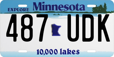 MN license plate 487UDK