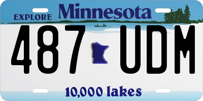MN license plate 487UDM