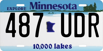 MN license plate 487UDR