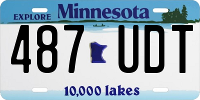 MN license plate 487UDT