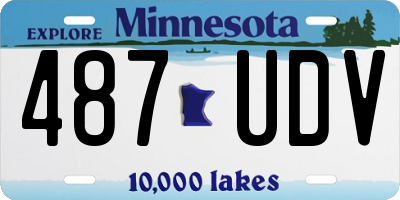 MN license plate 487UDV