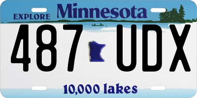 MN license plate 487UDX