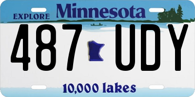 MN license plate 487UDY