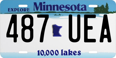 MN license plate 487UEA