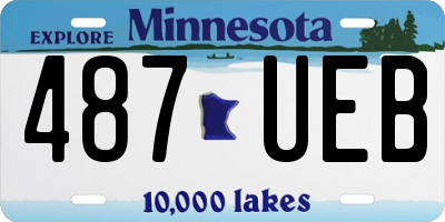 MN license plate 487UEB
