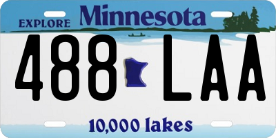 MN license plate 488LAA