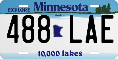 MN license plate 488LAE