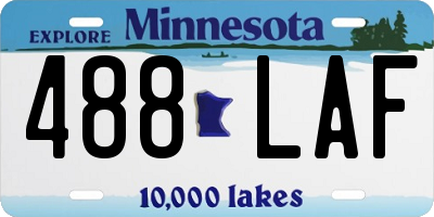 MN license plate 488LAF