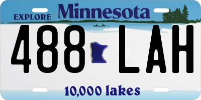 MN license plate 488LAH