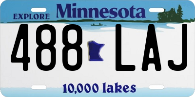 MN license plate 488LAJ