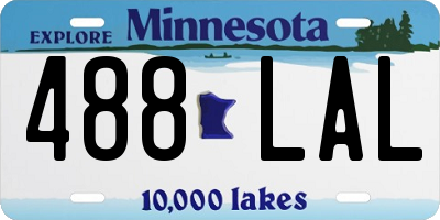 MN license plate 488LAL