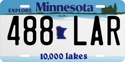 MN license plate 488LAR