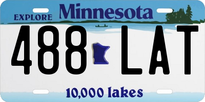 MN license plate 488LAT
