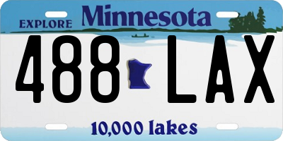 MN license plate 488LAX