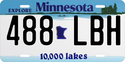MN license plate 488LBH