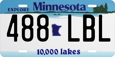 MN license plate 488LBL