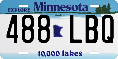 MN license plate 488LBQ