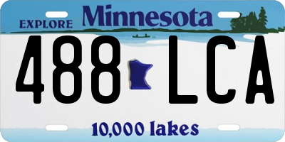 MN license plate 488LCA