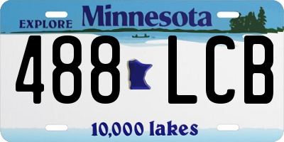 MN license plate 488LCB