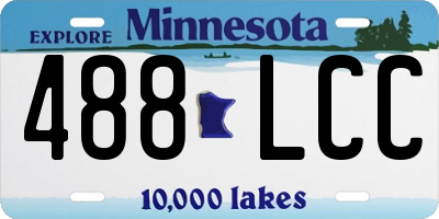 MN license plate 488LCC