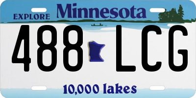 MN license plate 488LCG