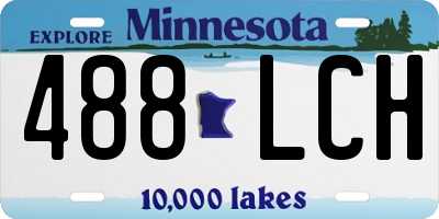 MN license plate 488LCH