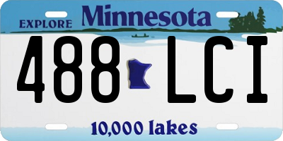 MN license plate 488LCI