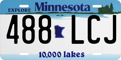 MN license plate 488LCJ