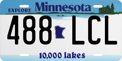 MN license plate 488LCL