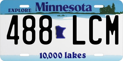 MN license plate 488LCM