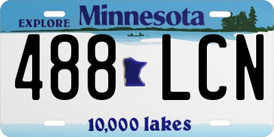 MN license plate 488LCN